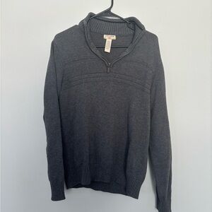 Dockers Men's Charcoal Zip-Up Sweater
